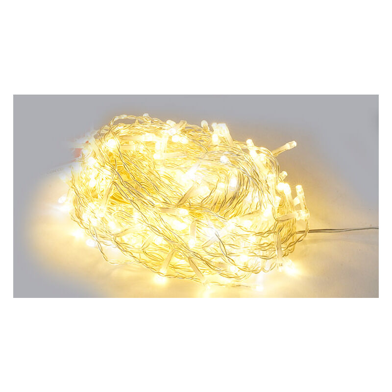 foto del prodotto luci di natale cascata 240 flash led 200x100 cm luce calda e fredda cavo 3m trasparente