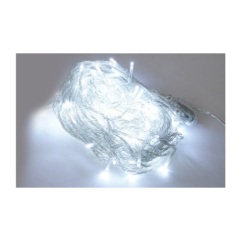 foto del prodotto luci di natale cascata effetto pioggia 180 led 200x100 cm luce fredda cavo 3m trasparente