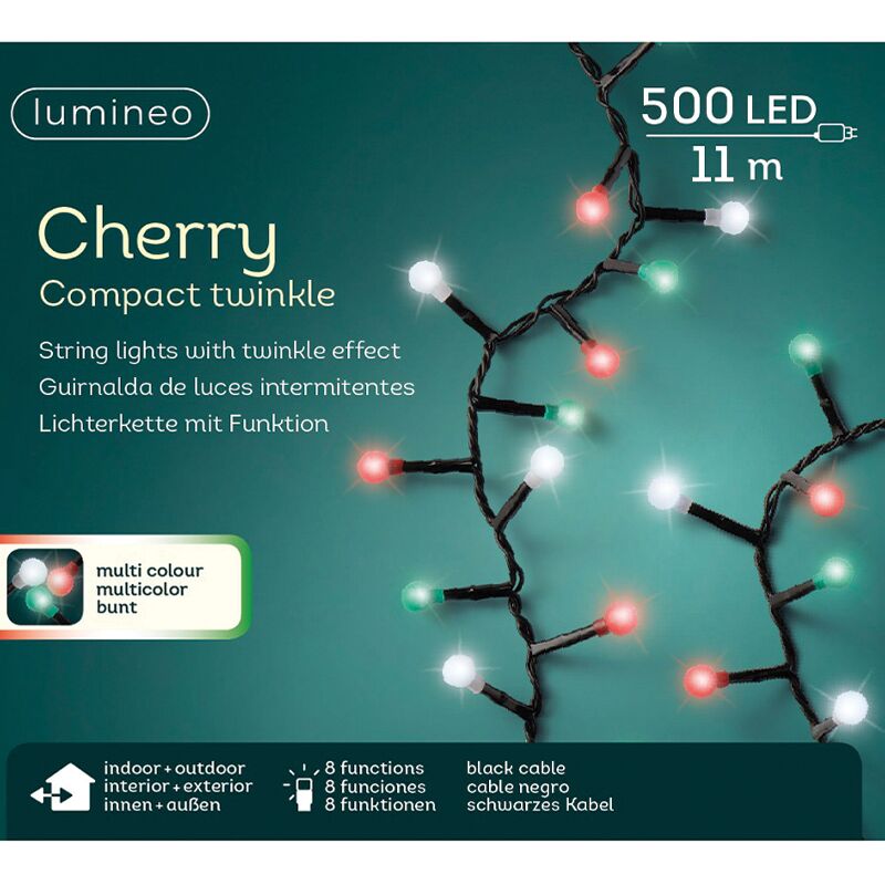 foto del prodotto luci di natale cherry 500 led 11m multicolor