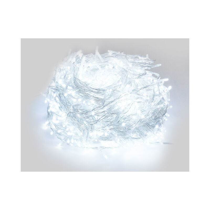 foto del prodotto luci di natale filo 900 led 3m luce fredda cavo trasparente