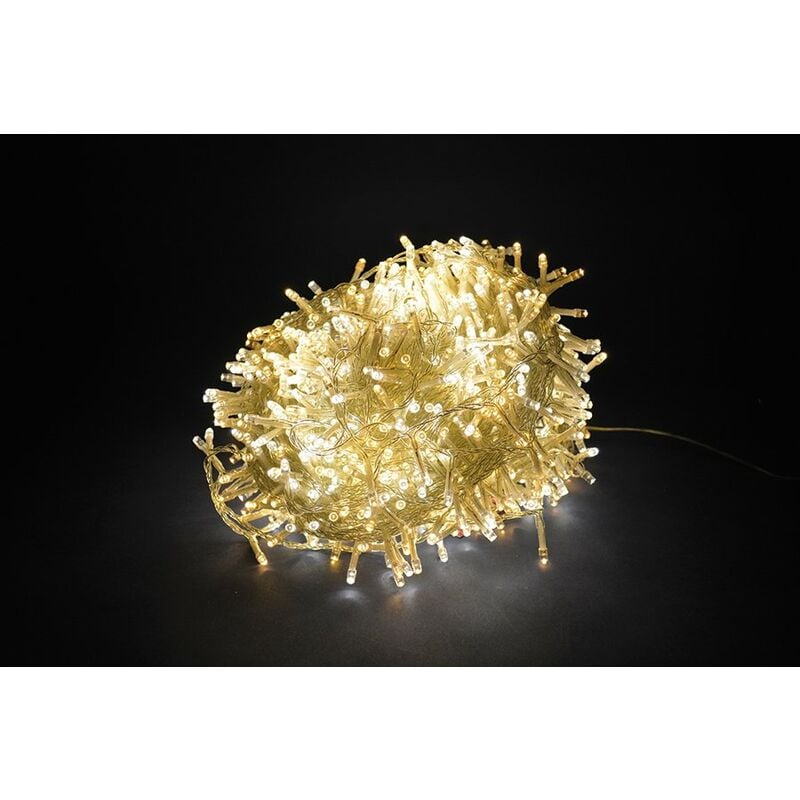 foto del prodotto luci di natale led filo trasparente luce calda fredda da esterno interno albero numero led 1000 temperatura di colore luce calda