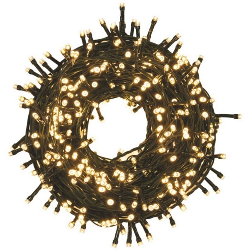 foto del prodotto luci di natale per interno ed esterno bianco caldo 180 led cavo luci 8 mt.