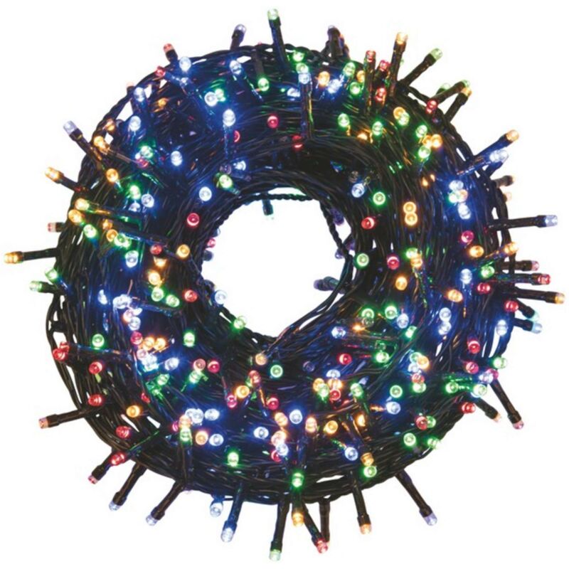 foto del prodotto luci di natale per interno ed esterno multicolor 180 led cavo luci 8 mt.