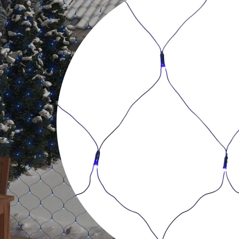 foto del prodotto luci di natale rete blu 4x4m 544 led interni esterni vidaxl