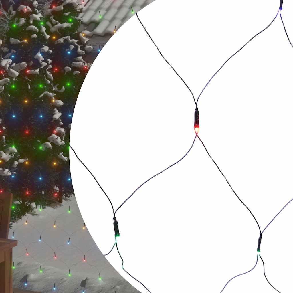 foto del prodotto luci di natale rete colorate 4x4m 544 led interni esternicod mxl 126224