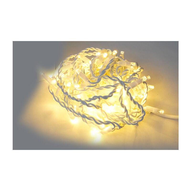 foto del prodotto luci di natale tenda 86 led 100x100 cm luce calda cavo bianco