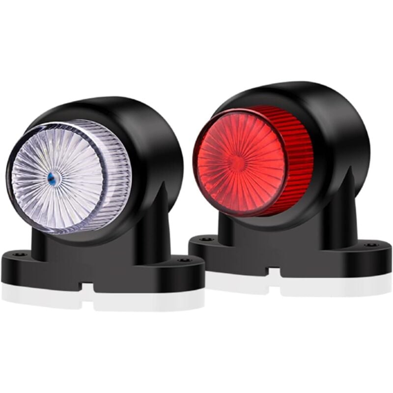 foto del prodotto luci di posizione laterali, 2 pezzi 8led luci di posizione laterali per rimorchio bianco rosso 12v 24v