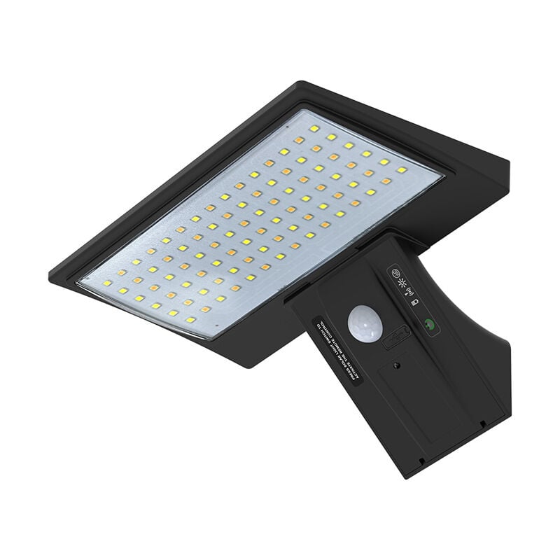 foto del prodotto luci di sicurezza solari, fari solari impermeabili per esterni con sensore di movimento, luci da parete a led ad alta capacit da 2600 mah alimentate