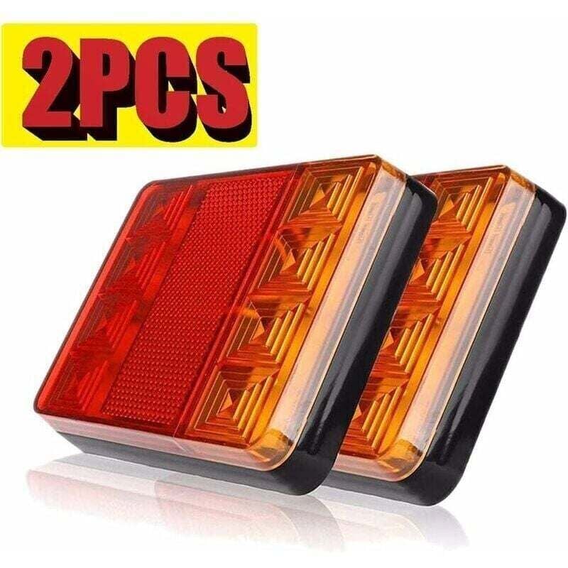 foto del prodotto luci e catarifrangenti per rimorchi, 2 luci posteriori per rimorchi, fanale posteriore a led, luce freno, indicatore di segnale universale
