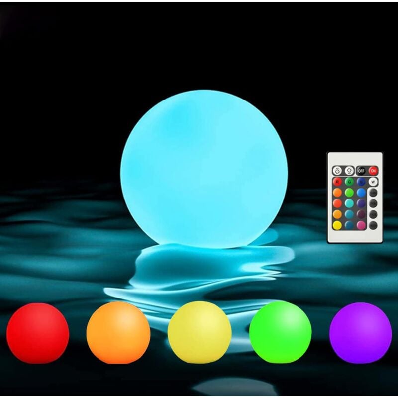 foto del prodotto luci galleggianti per piscina, 3 pollici usb ricaricabile e telecomando ip68 impermeabile 16 colori luci led che cambiano per vasca idromassaggio