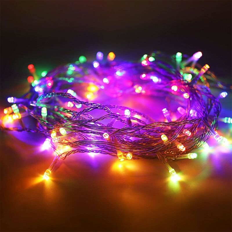 foto del prodotto luci led 120 luminarie di natale da esterno multicolor rgb 12 metri app control illuminazione lampadine