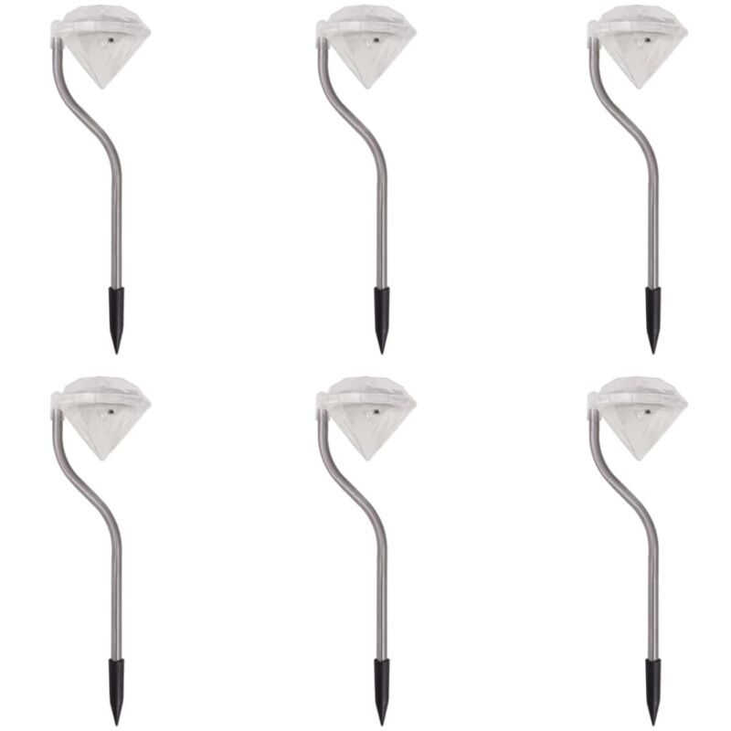 foto del prodotto luci led da giardino ad energia solare 6 pezzi 9x7,8x29,5 cm vidaxl