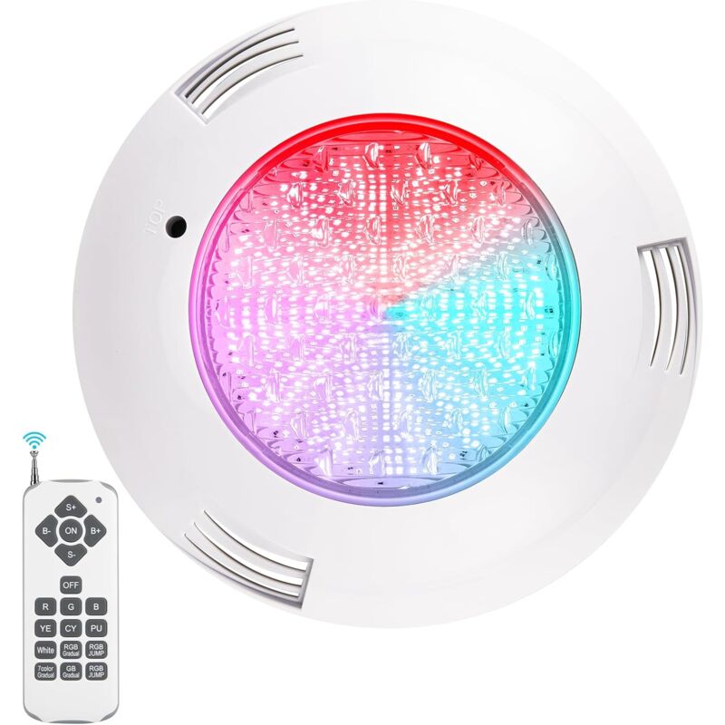 foto del prodotto luci led per piscina, luci led subacquee per piscina ip68 impermeabili 10 colori rgb, lampada per piscina con telecomando rf, luce per piscina per