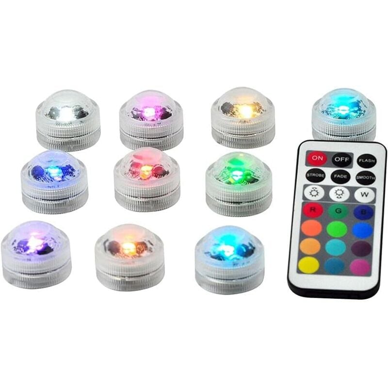 foto del prodotto luci led sommergibili con telecomando impermeabili candela led senza fiamma
