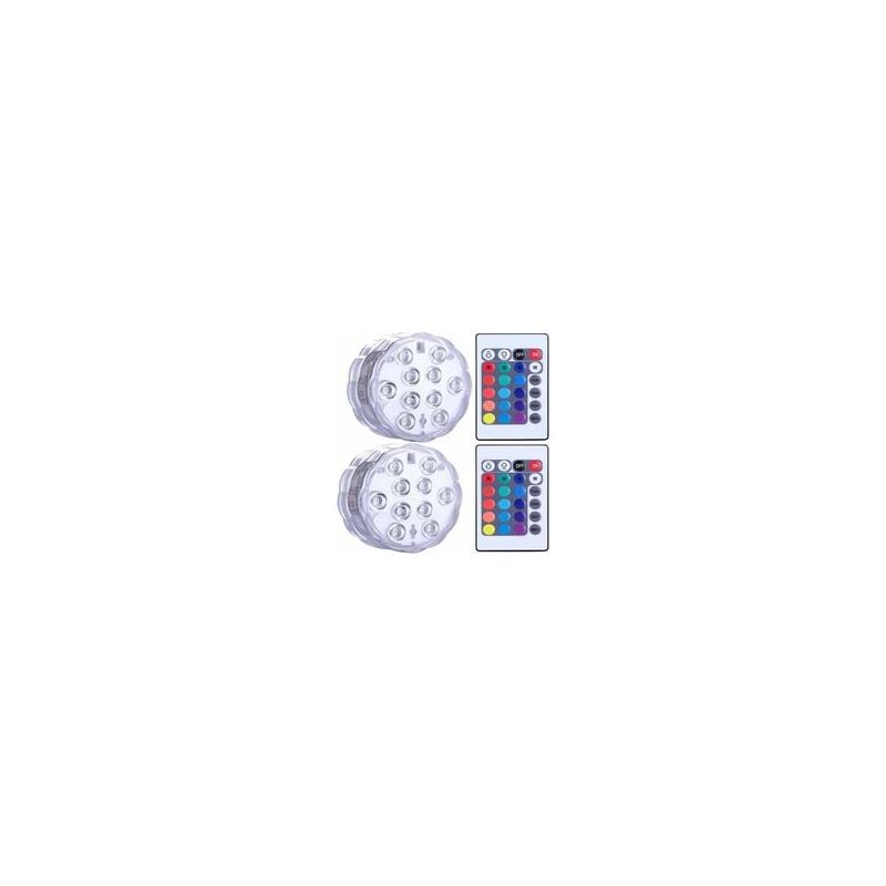 foto del prodotto luci led sommergibili impermeabili spa light per vasca idromassaggio, spa, laghetto, luci led subacquee con 2 telecomandi per basi di vasi, acquari,