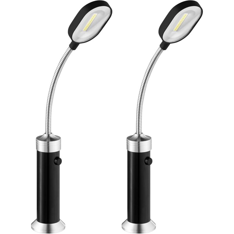 foto del prodotto luci magnetiche per barbecue confezione da 2 luci led cob super luminose a batteria con magneti sulla base.