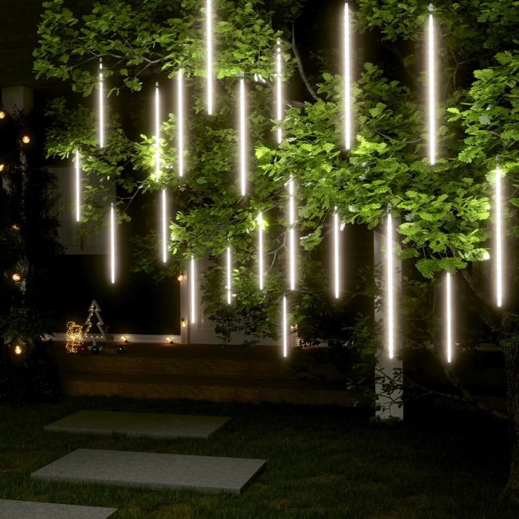 foto del prodotto luci meteoriche 20 pz 50cm bianco freddo 720 led interni esterni cod mxl 64096