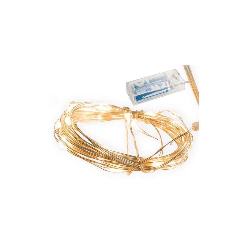 foto del prodotto luci natale 50 microled x int.batt. bianco caldo