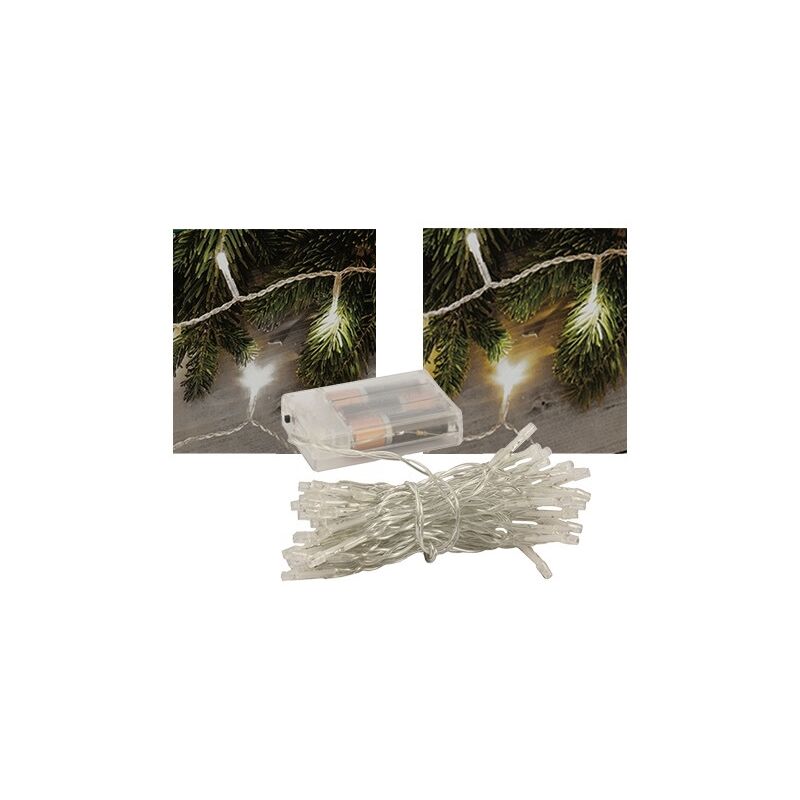foto del prodotto luci natale a batteria 100 led per interno da 7 mt articoli natalizi