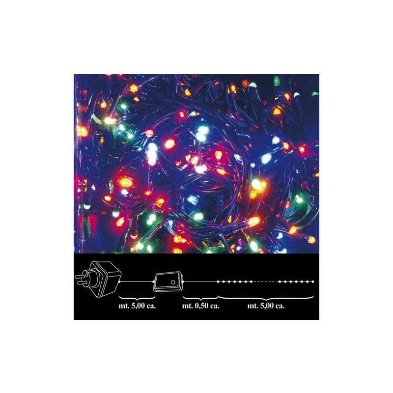 immagine 0 del prodotto luci natalizie 100 led colore interno esterno ip44