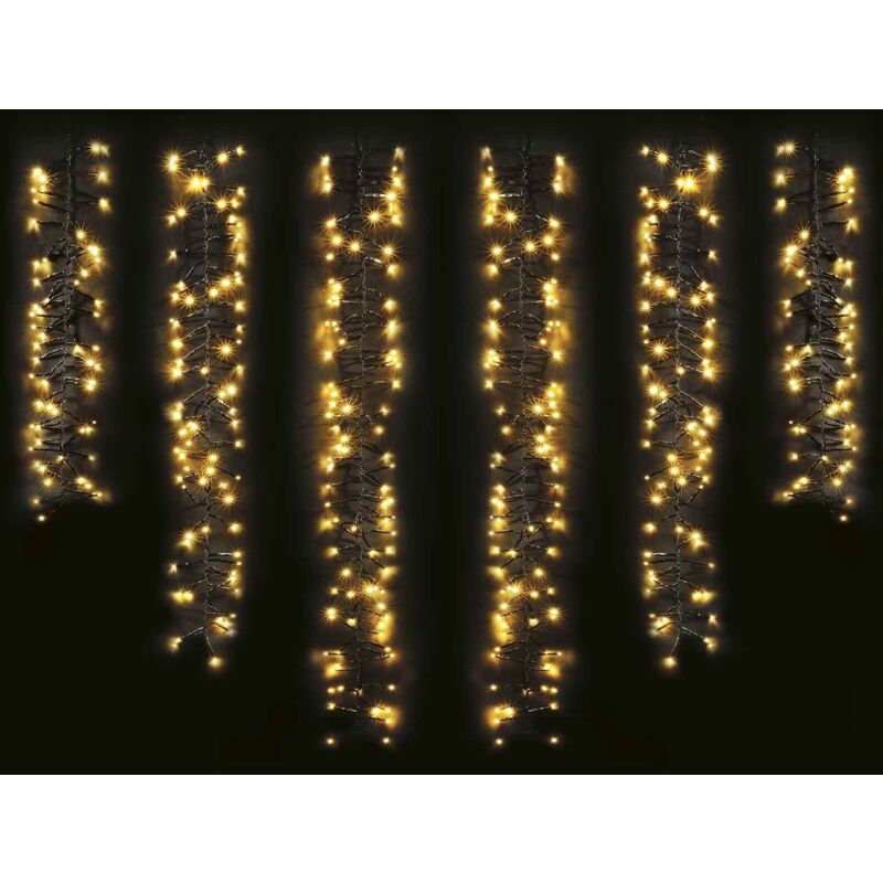 foto del prodotto luci natalizie a cascata connettibili con 480 led bianco interno, esterno