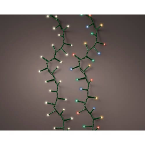 foto del prodotto luci natalizie kaemingk 1000 led bianco caldo e multicolori, effetto twinkle