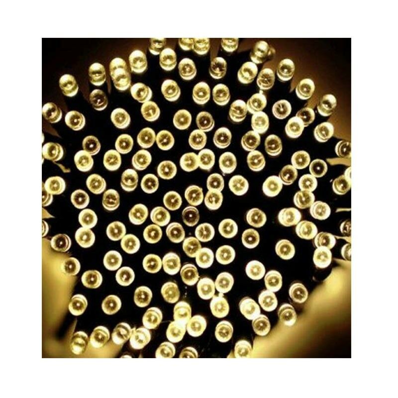 foto del prodotto luci per albero di natale in bianco caldo giallo esterno interno catena luminosa 300 led decorazioni negozi siepi piante