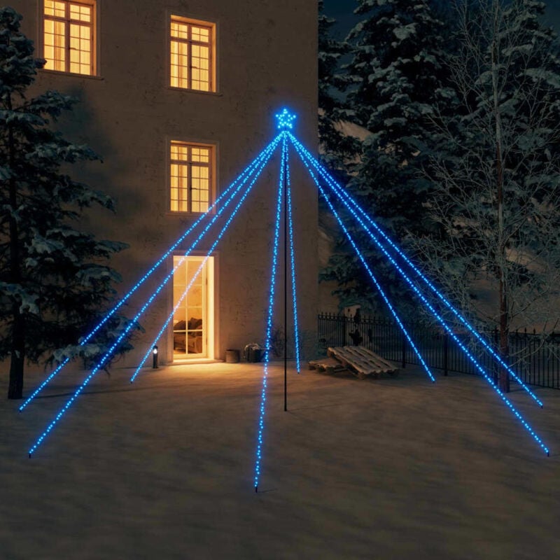 foto del prodotto luci per albero di natale interni esterni 800 led blu 5 m - vidaxl