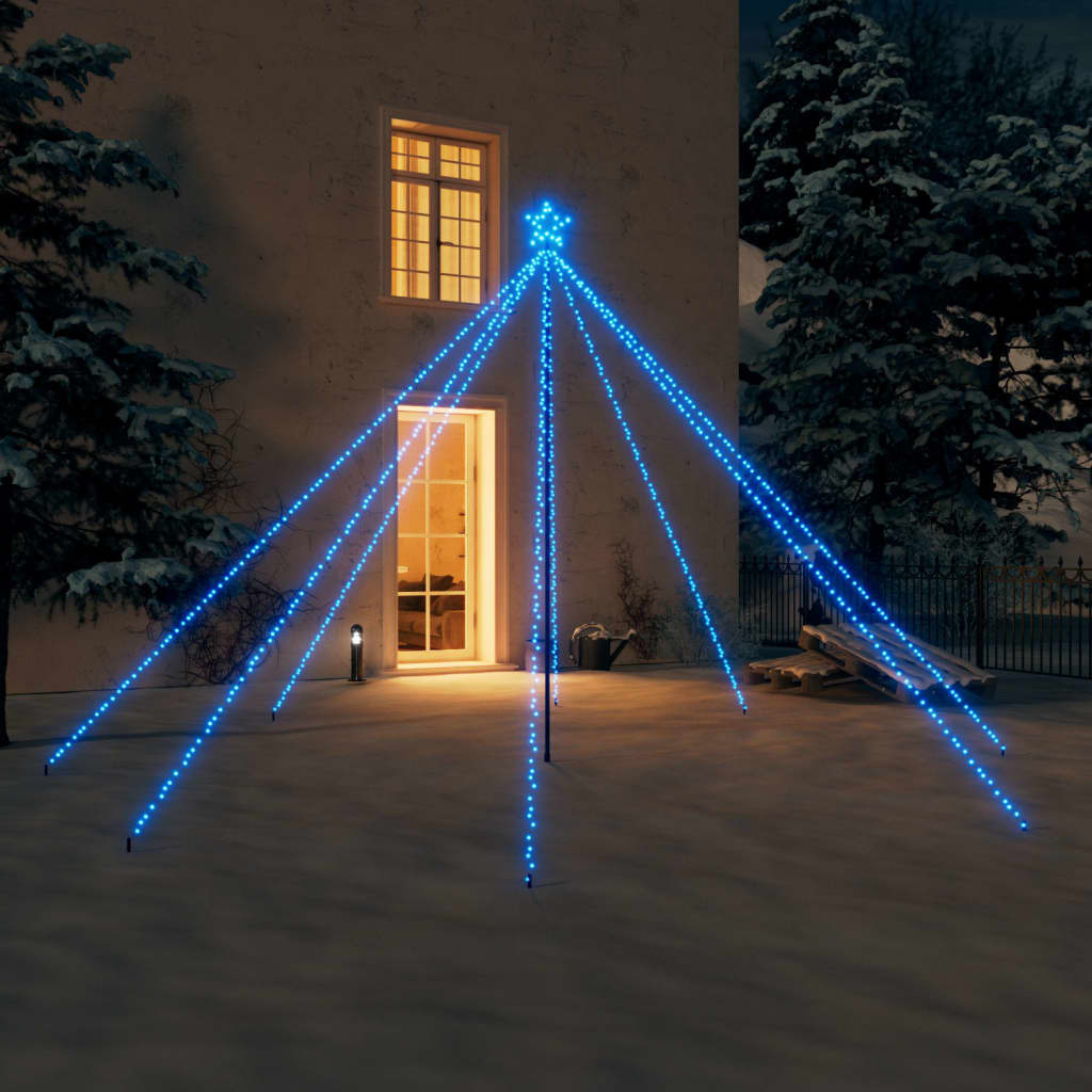 foto del prodotto luci per albero natale interni esterni 576 led blu 3,6 m cod mxl 18969