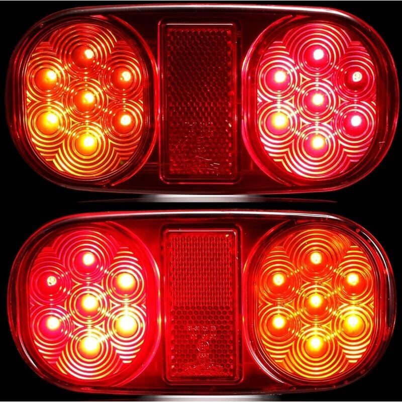 foto del prodotto luci per rimorchio a led ymyny 12v, 2 luci posteriori per rimorchio a led impermeabili