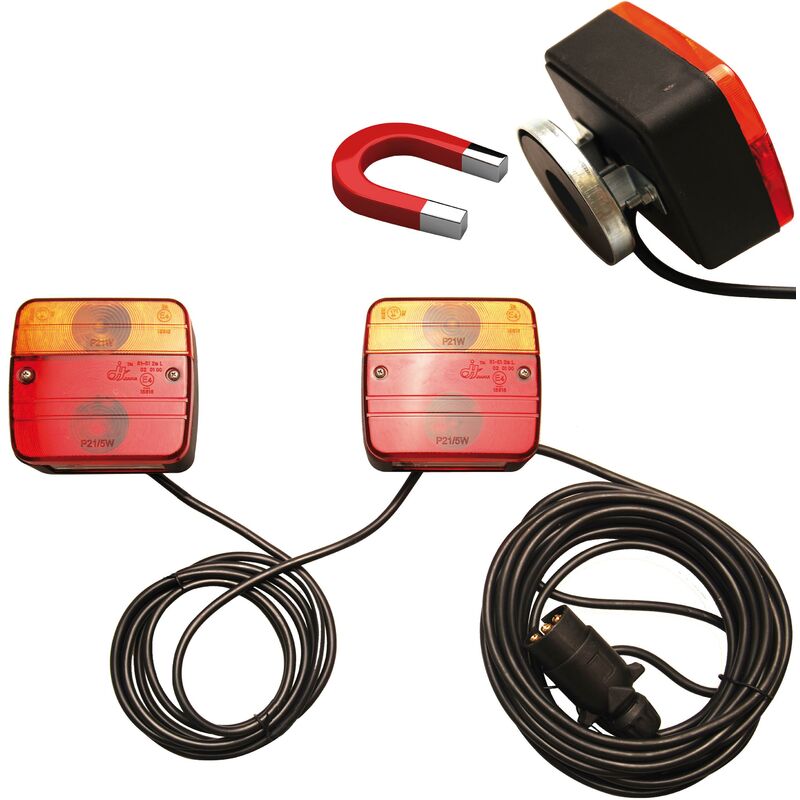 foto del prodotto luci per rimorchio con supporto magnetico 2 pz.