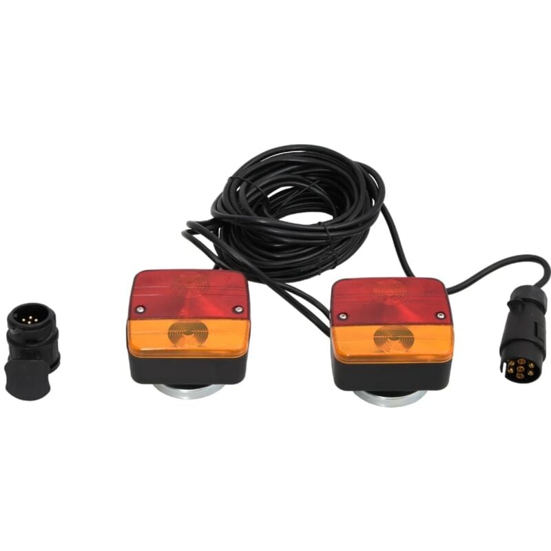 foto del prodotto luci rimorchio 2 pz rosso 10,5x7,5x10 cm 12v lampadina classica vidaxl