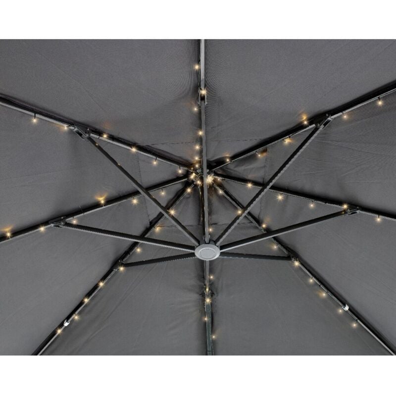 foto del prodotto luci solari 72 led per ombrelloni da giardino con