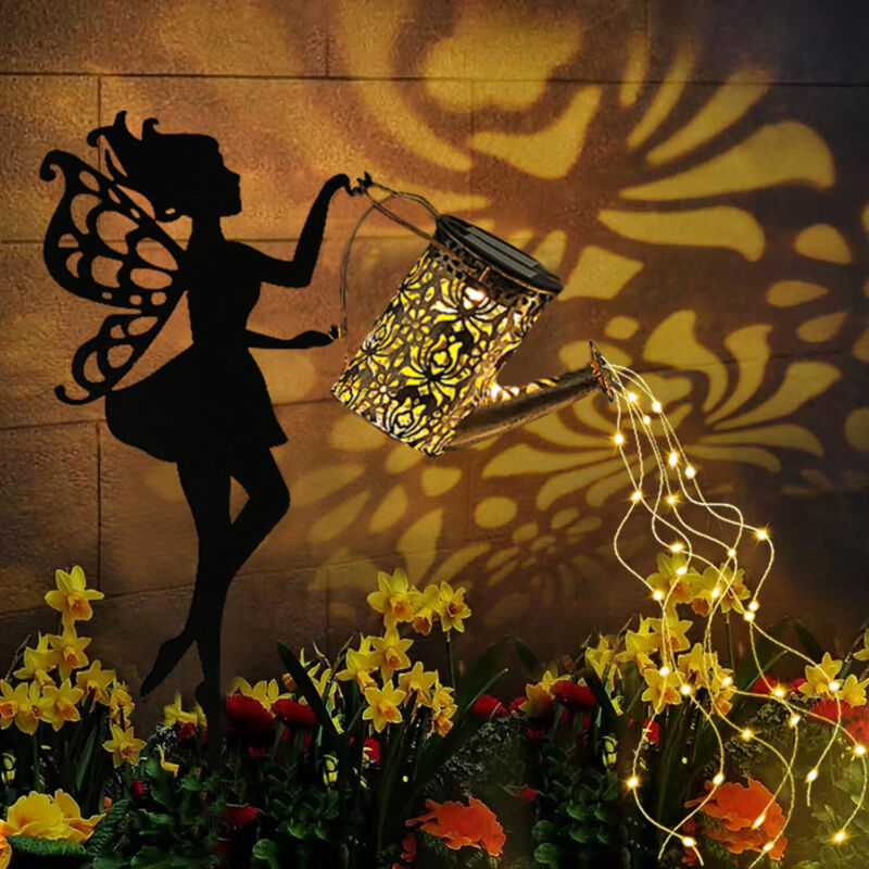 foto del prodotto luci solari a catena luci solari per esterni, lampade solari da giardino, luci solari per annaffiatoio, luci solari impermeabili con led, luci a
