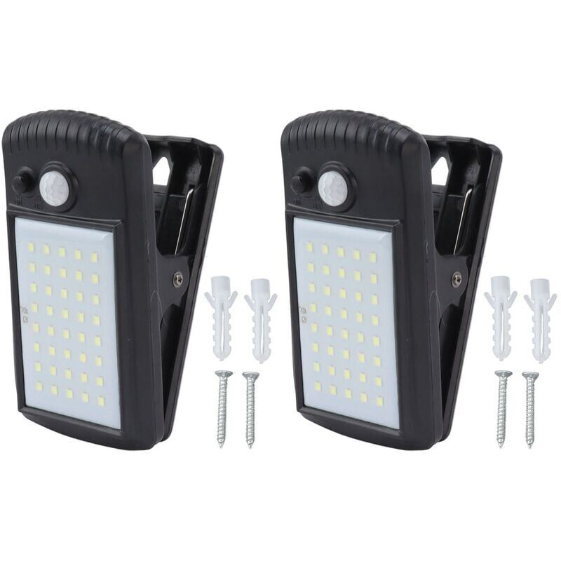 foto del prodotto luci solari a clip ip65 impermeabili 2 modalit con sensore di movimento a infrarossi per esterni, per recinzioni, terrazze e patii