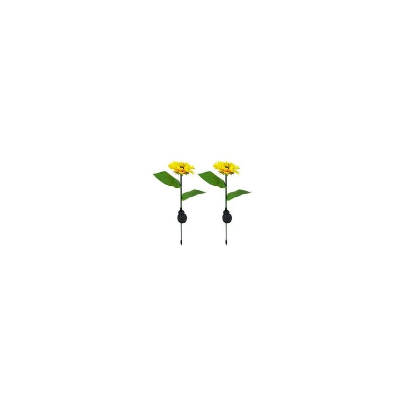 foto del prodotto luci solari a forma di girasole ip65 impermeabili per patio, vialetti, recinzioni
