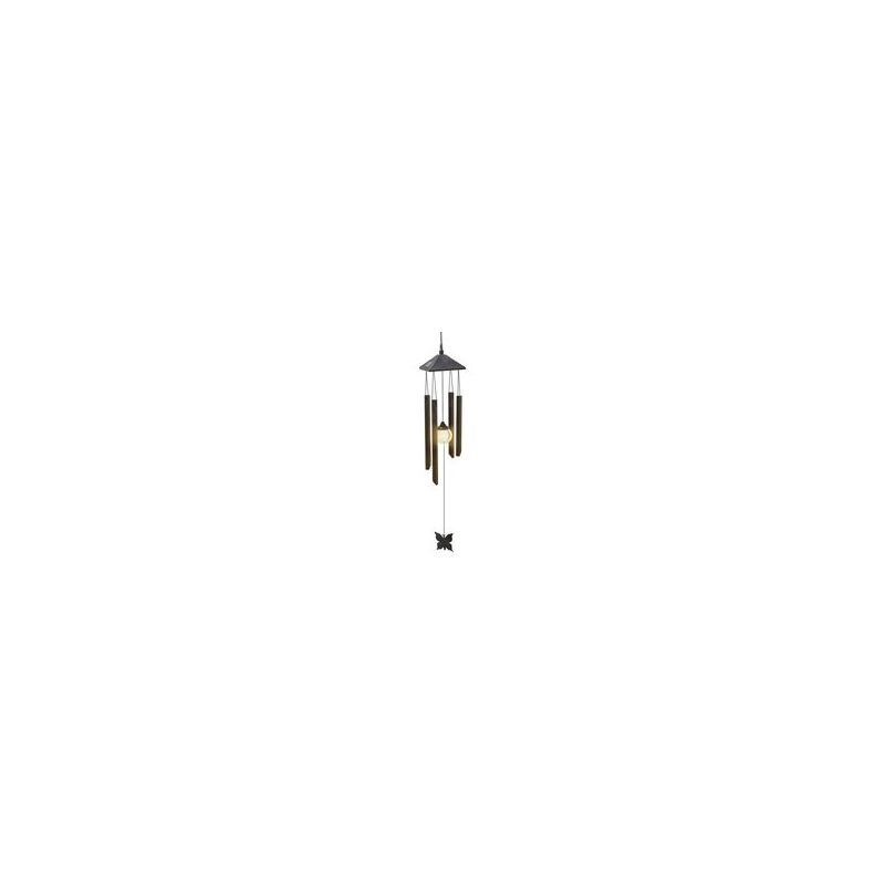 foto del prodotto luci solari a led a forma di carillon eolico luci sospese in acciaio inossidabile, impermeabili