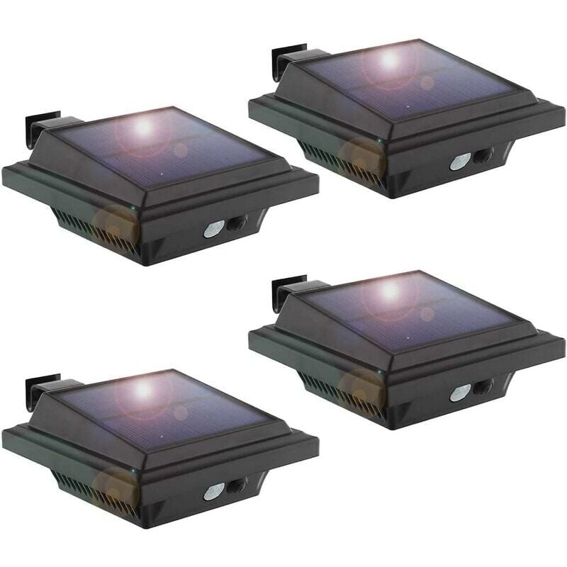 foto del prodotto luci solari con sensore di movimento per esterni, 25 luci solari a led per grondaie, luci decorative da parete ip65 impermeabili 500lm wireless per