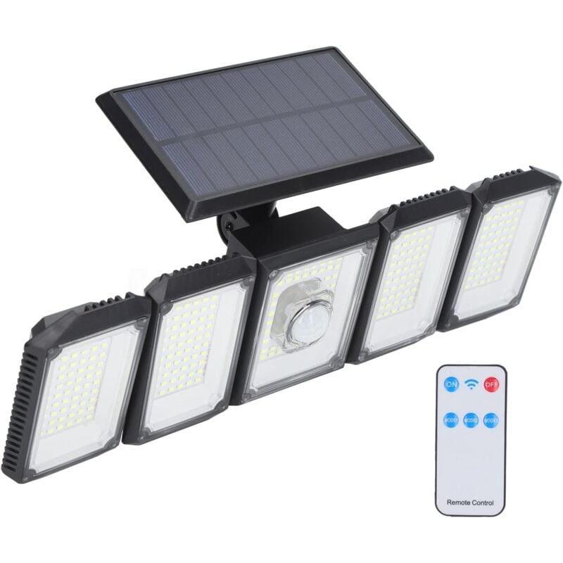 foto del prodotto luci solari da esterno, 300 led luce solare da esterno con sensore di movimento, faretto solare da esterno impermeabile ip65 ej.life