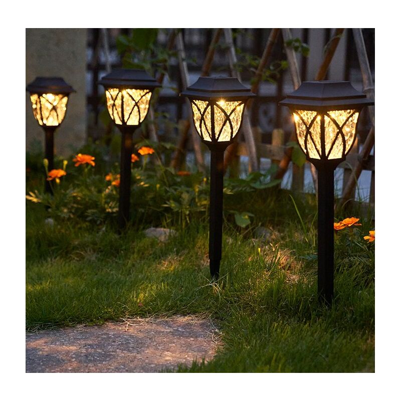 foto del prodotto luci solari da giardino per esterni, 6 luci solari, lampada da giardino impermeabile ip65, decorazione led wireless per vialetti, illuminazione