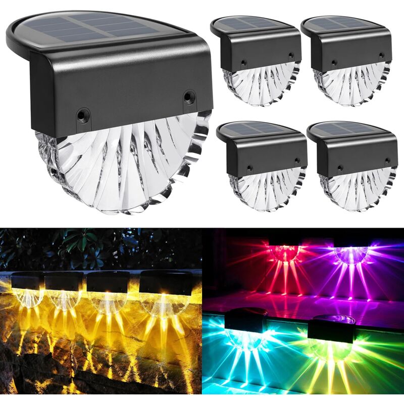foto del prodotto luci solari da giardino per esterni, luci solari impermeabili per l arredamento del giardino, 4 pezzi di luci solari a led da giardino per cortili,