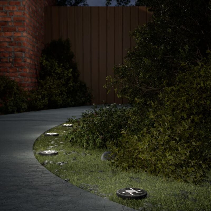 foto del prodotto luci solari da terra con picchetti da esterno 12pz bianco caldo vidaxl