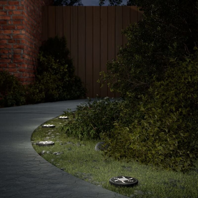 foto del prodotto luci solari da terra con picchetti da esterno 4pz bianco caldo vidaxl