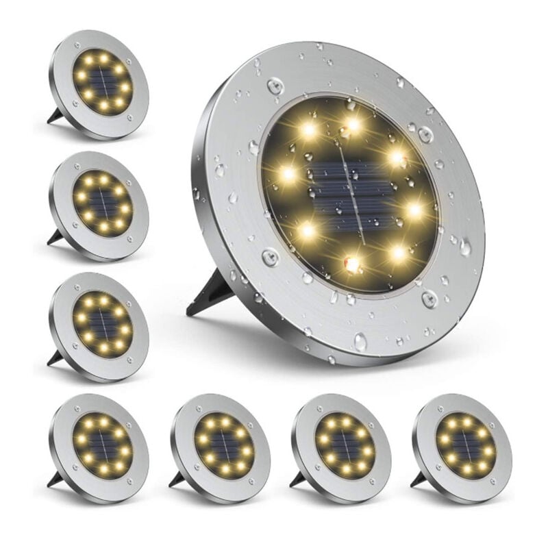 foto del prodotto luci solari interrate per prato e giardino decorative e per esterni