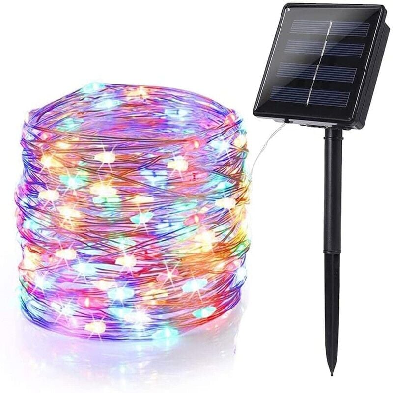 foto del prodotto luci solari per esterni, 12 m 120 led luci solari natalizie impermeabili 8 modalit luci decorative per giardino patio cortile casa festa di nozze