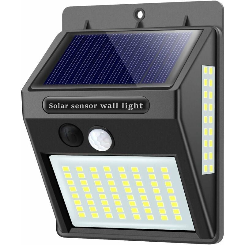 foto del prodotto luci solari per esterni con sensore di movimento luce solare a 100 led di alta qualit 1000 lumen, luce da parete solare impermeabile da 2200