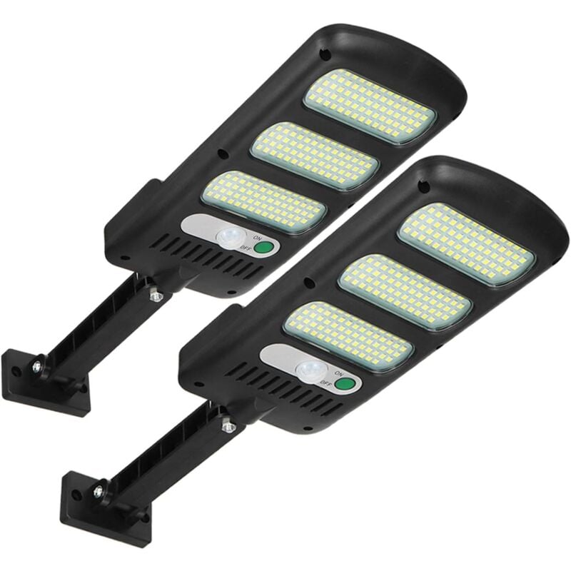 foto del prodotto luci solari per esterni, confezione da 2, 213 luci di sicurezza a led per esterni con sensore di movimento, luci solari regolabili a 180 ,