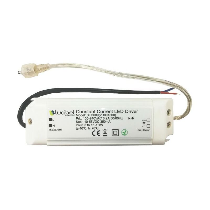 foto del prodotto lucibel driver led std009 da 3 a 16w 350ma