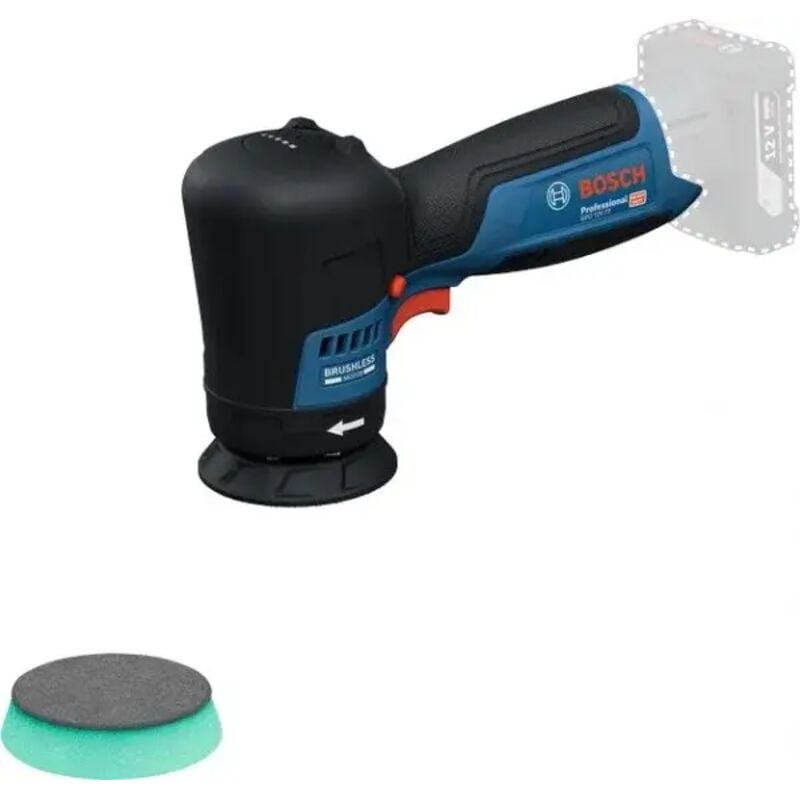 foto del prodotto lucidatrice a batteria bosch gpo 12v-77 senza batteria e caricabatterie in scatola