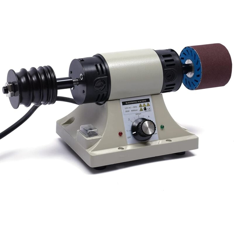 foto del prodotto lucidatrice elettrica, levigatrice per pelle, 220 v, levigatrice per bordi regolabile, 0 8000 giri min, set di lucidatrici